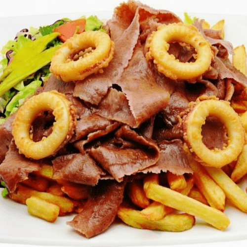 Schotel calamares met kip of kebab