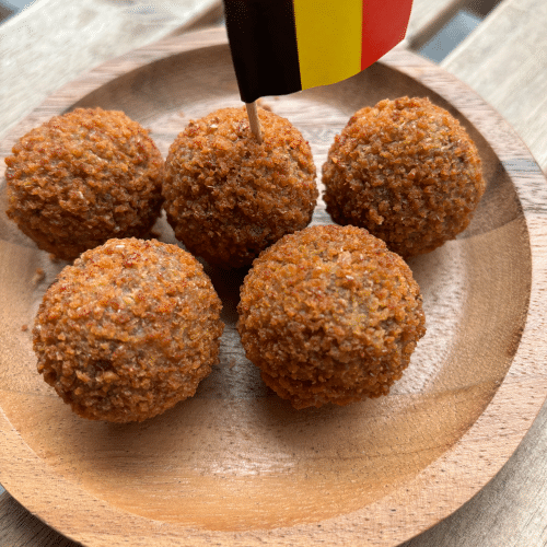 Grijze garnaalballetjes