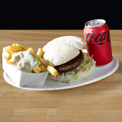 Veggie burger menu