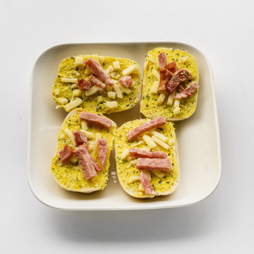 Pains à l'ail lardons (4 pièces)