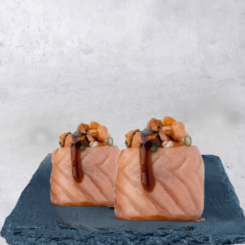 Gunkan gegrilde zalm