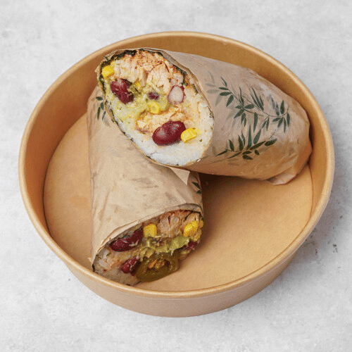 Mexican chicken burrito