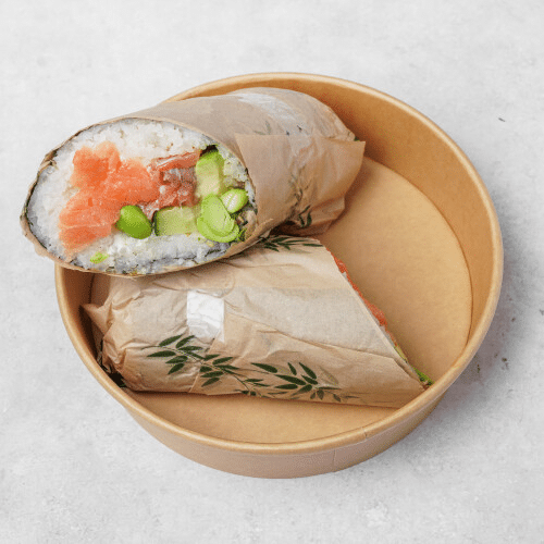 Super smoked salmon burrito