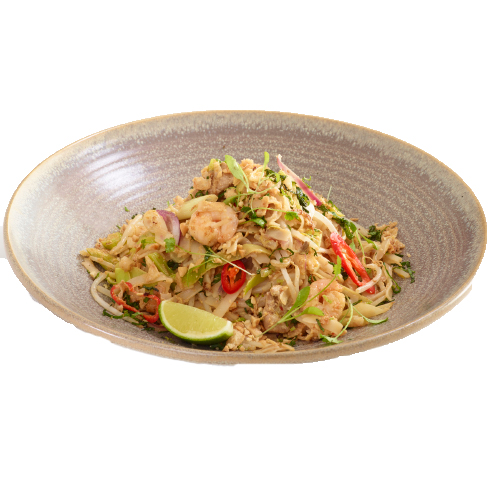 Pad thai chicken and shrimps
