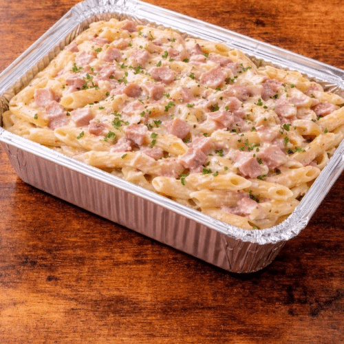 Pasta creamy ham
