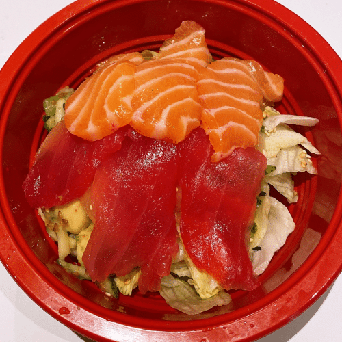 Salade met zalm en tonijn