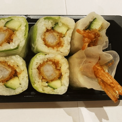 Spring roll tempura garnaal