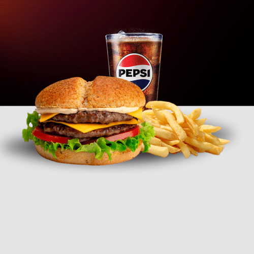 Menu maxi meat burger