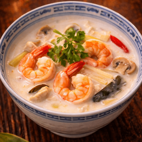 Tom kha scampi