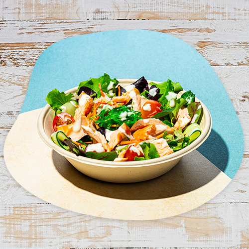 Pulled smoked salmon salad