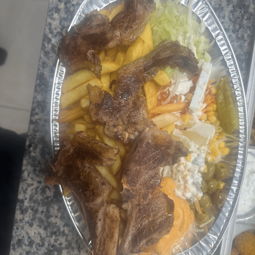 Assiette côte d'agneau