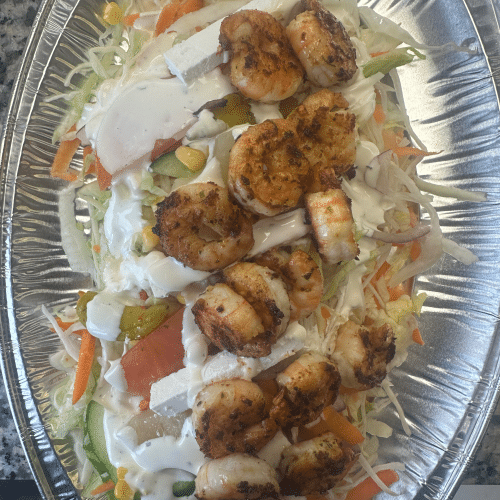 Salade scampis