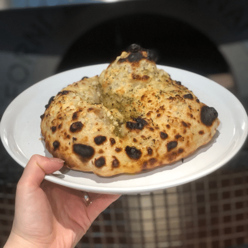 Pizzette blanche à l'ail