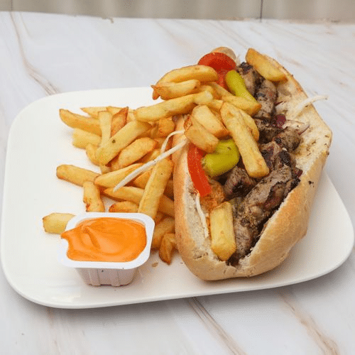 Mitraillette brochette d'agneau