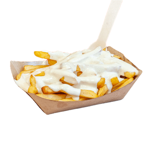 Frieten met kaassaus