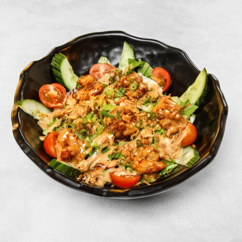 Salade poulet tempura