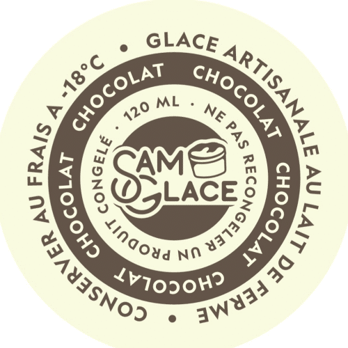 Glace artisanal chocolat au lait de ferme