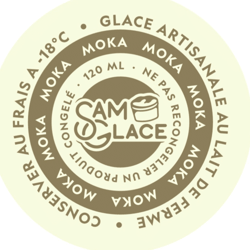 Glace artisanal moka au lait de ferme