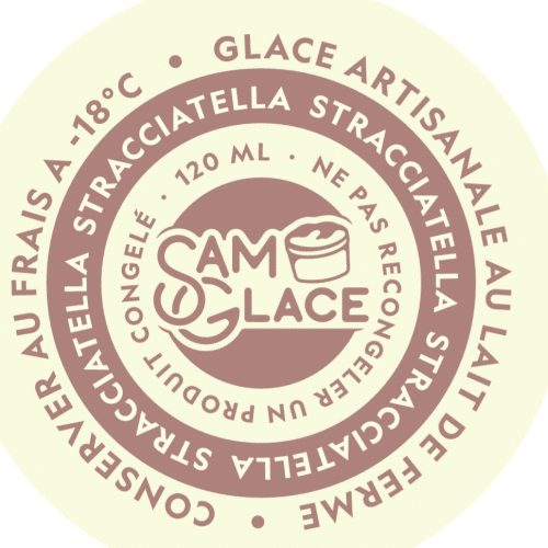 Glace artisanal stracciatella au lait de ferme