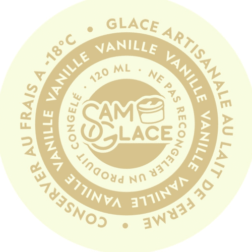 Glace artisanal vanille au lait de ferme