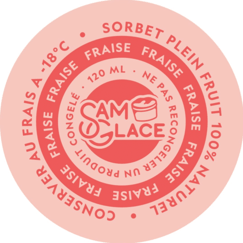 Sorbet plen fruit fraise