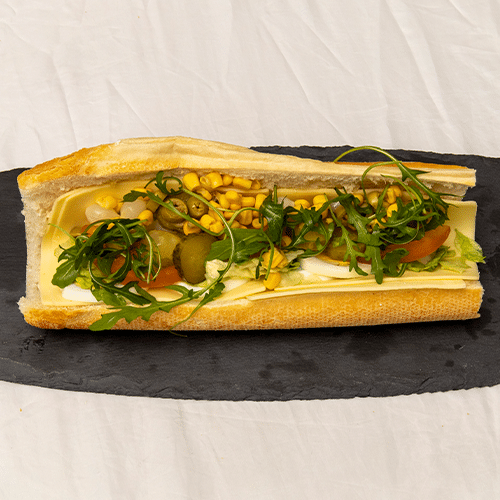 Sandwich fromage gouda hôtel bloc