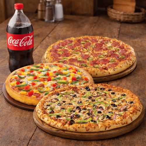 Menu 3 grote pizza's