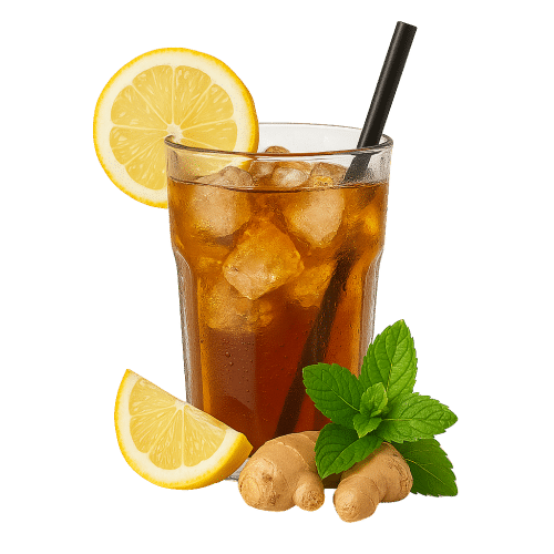 Ice tea citron menthe gingembre