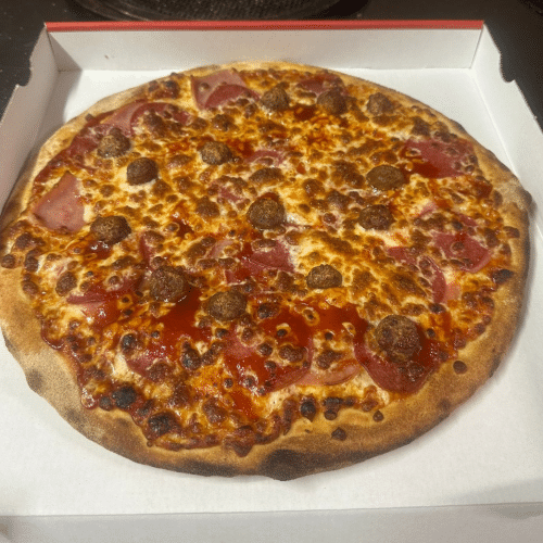 Pizza barbecue meat