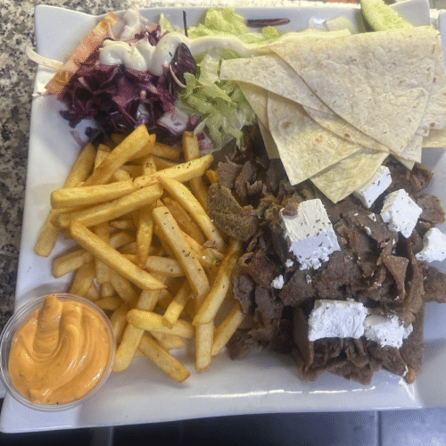 Schotel kebap kaas