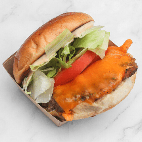 Cheddar cheeseburger