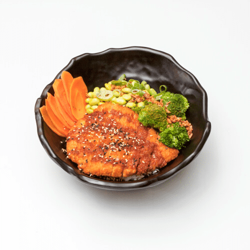 Donburi poulet panné