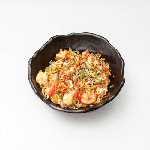 Donburi scampi à l'ail
