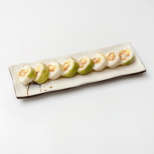 Crevette, cheese, mangue, sauce spicy