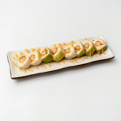 Crevette tempura, sauce spicy et concombre