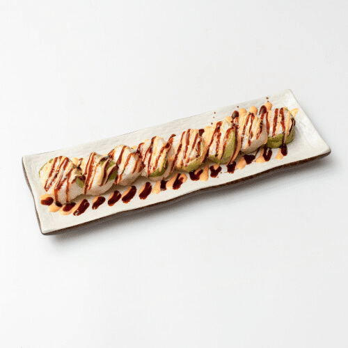 Thon cuit, cheese avocat, spicy unagi