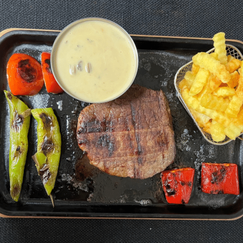 Babet steak champignonsaus