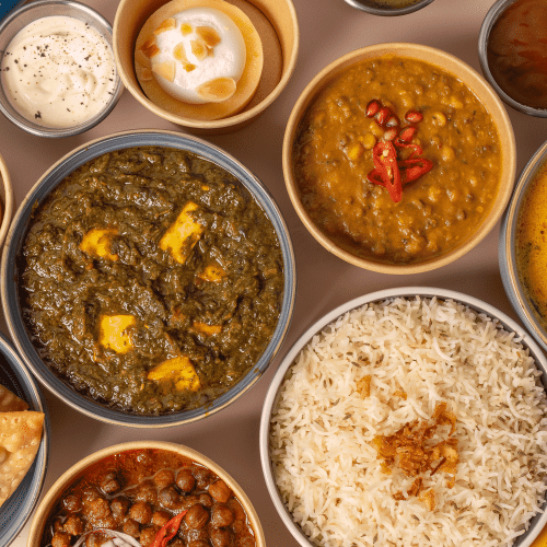 Veggie curry platter for 2