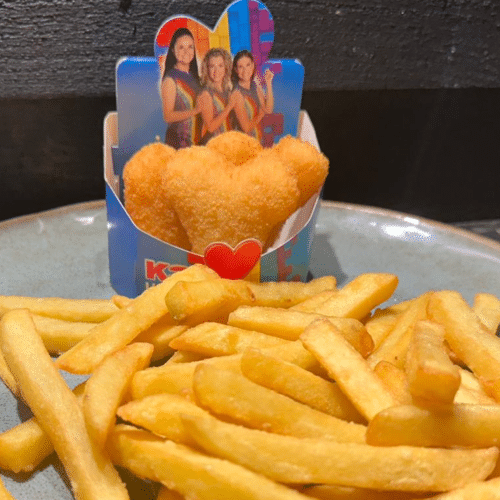 k3 kaas hartjes met frietjes (kids)