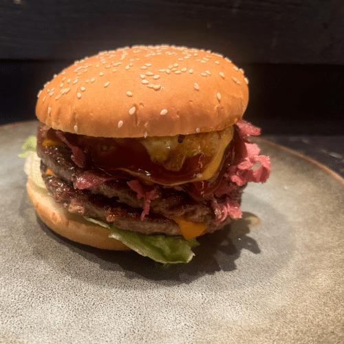 NY smoked pastrami burger