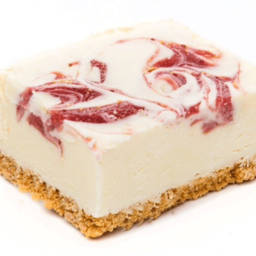 NY-style strawberry cheesecake