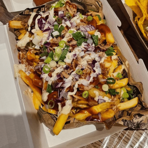 Sloppy fries pulled pork