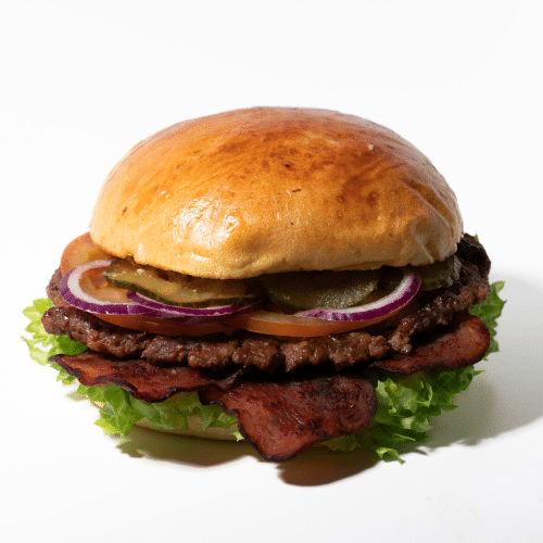 Bacon burger beef menu
