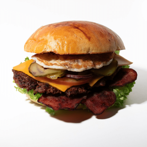 Egg-bacon-cheeseburger beef menu