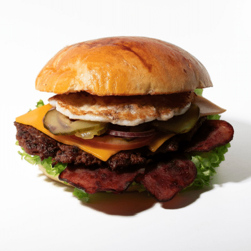 Egg-bacon-cheeseburger beef