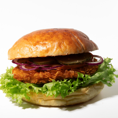 Kip-krokant burger menu