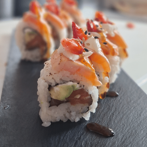 Gerookte zalm roll (8 stuks)