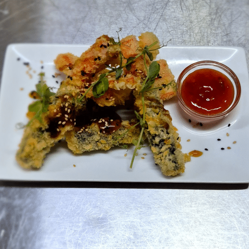 Jiro tempura (zalm en krab)