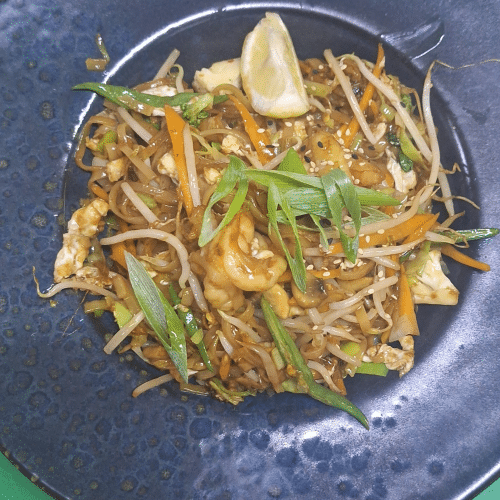 Wok noedels scampi's
