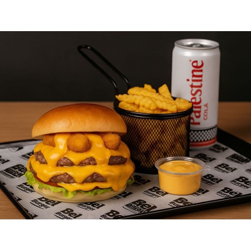 Bel Cheddar Double Burger Menu
